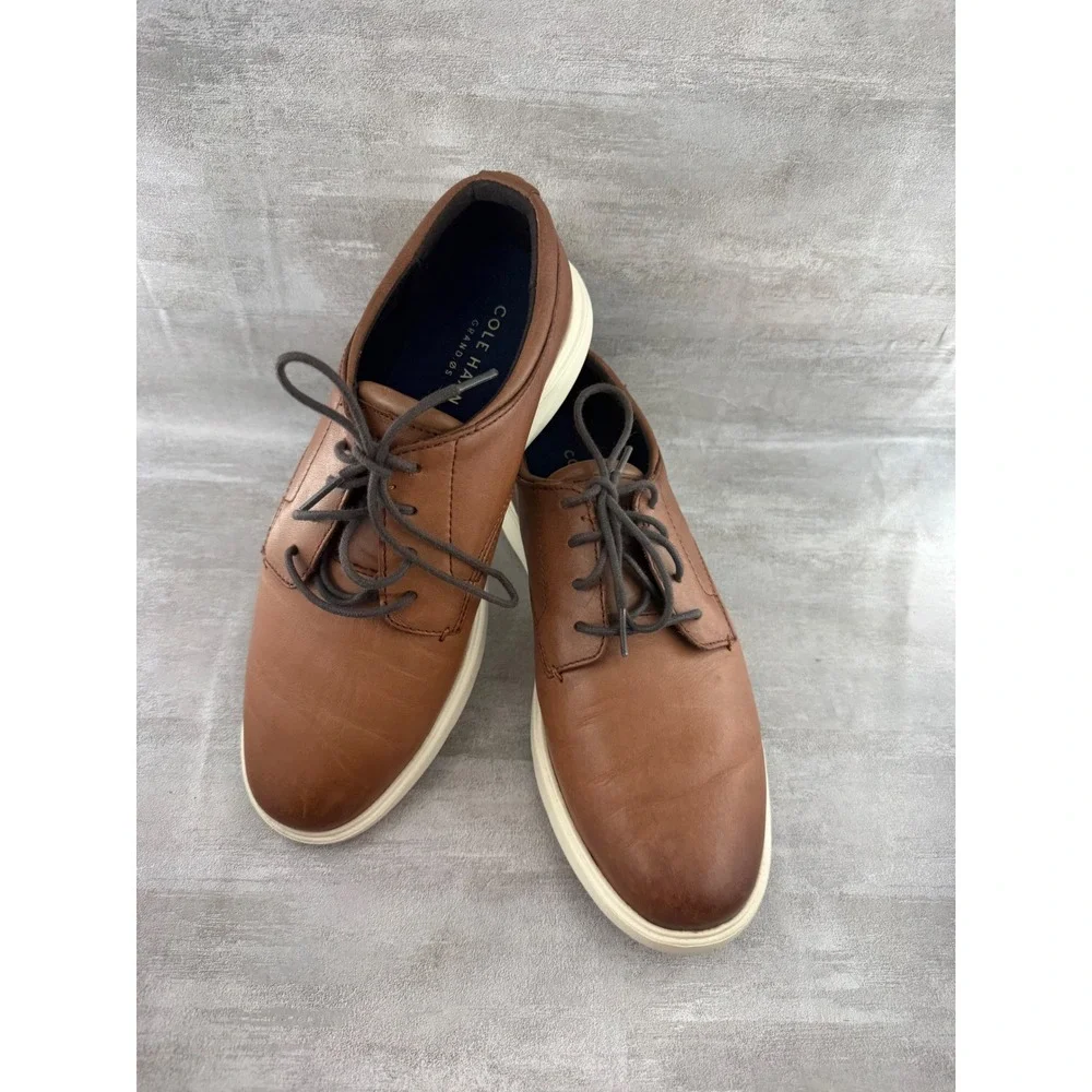 Cole Haan GrandOS Men Sz 8M British Tan Leather Oxford Hybrid Shoes C28728